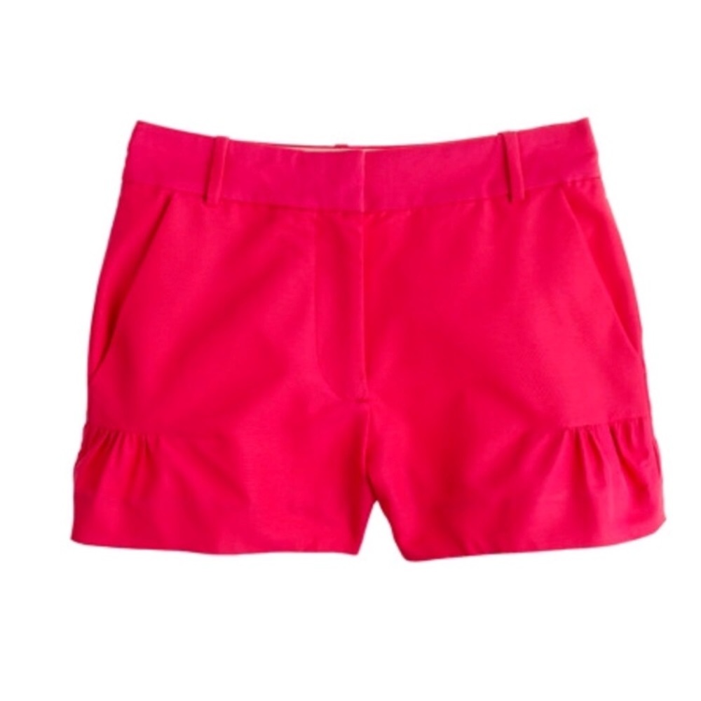 J. Crew ruffle shorts.